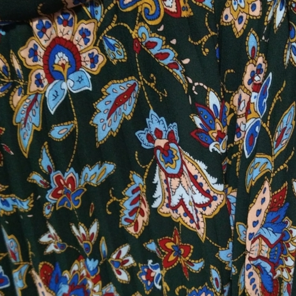 Lauren Ralph Lauren Ascot-Print Pleated Georgette Midi Skirt - Picture 5 of 6
